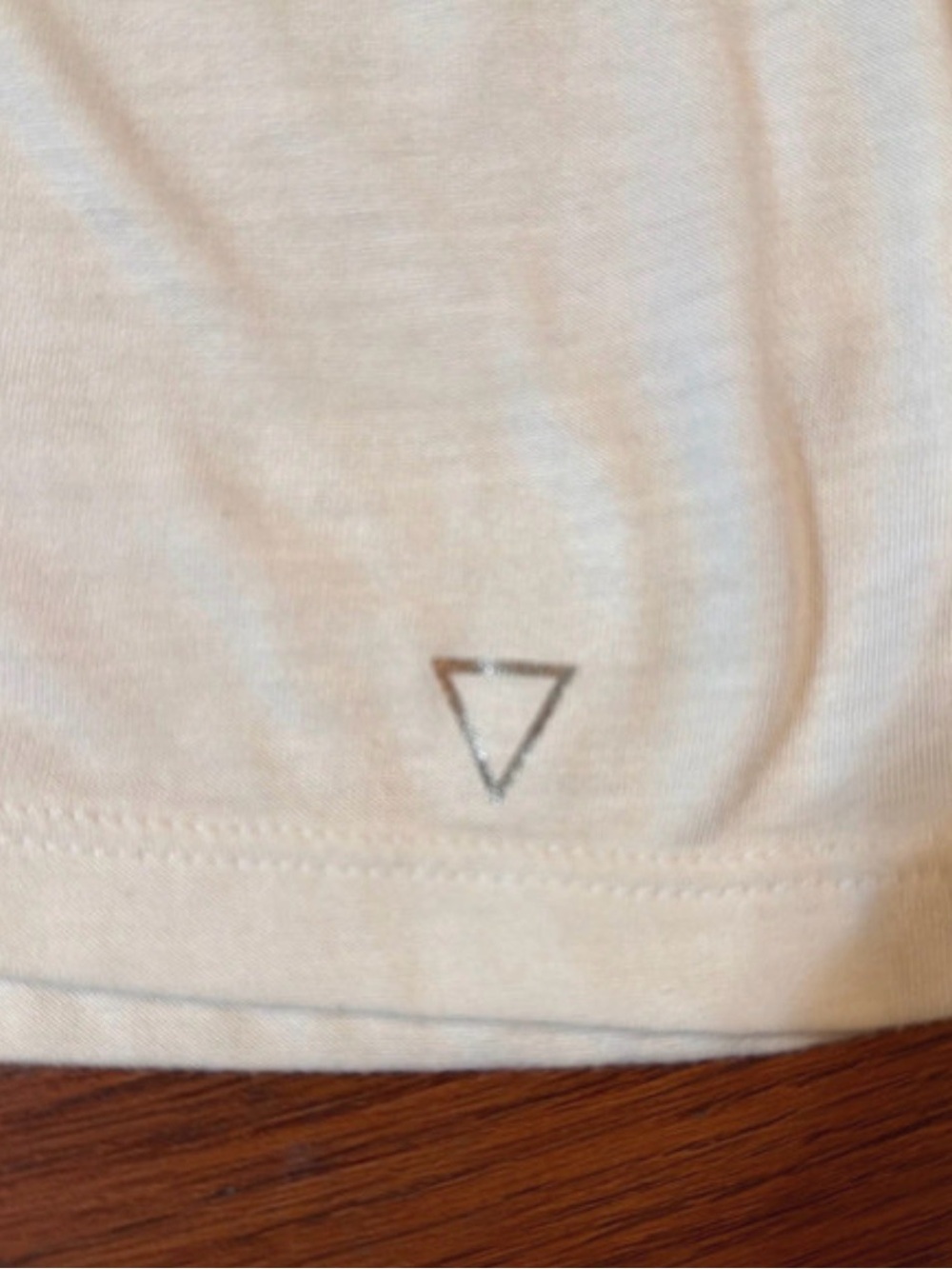 Guess White V-Neck Short Sleeve Tee - Picture 5 of 5